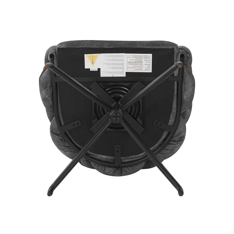 Set da 2 sedie in velluto, girevoli a 360°, sedie Bubble, 45x44x77,5 cm, Grigio