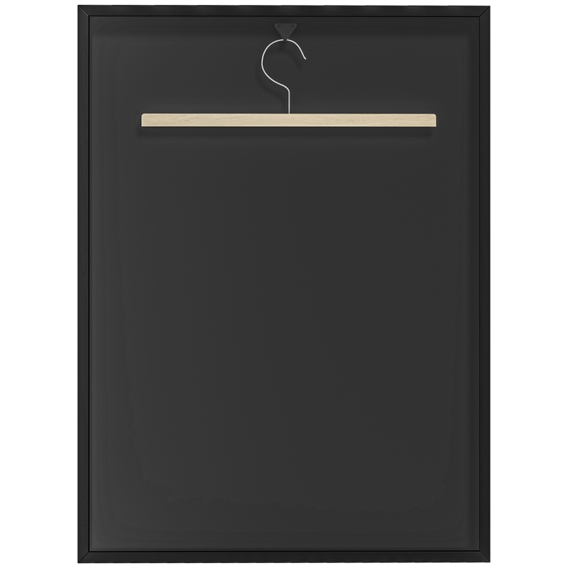 HOMCOM Trikot-display, kledinghanger, aluminiumframe, UV-bestendige acrylvoorzijde, zwart