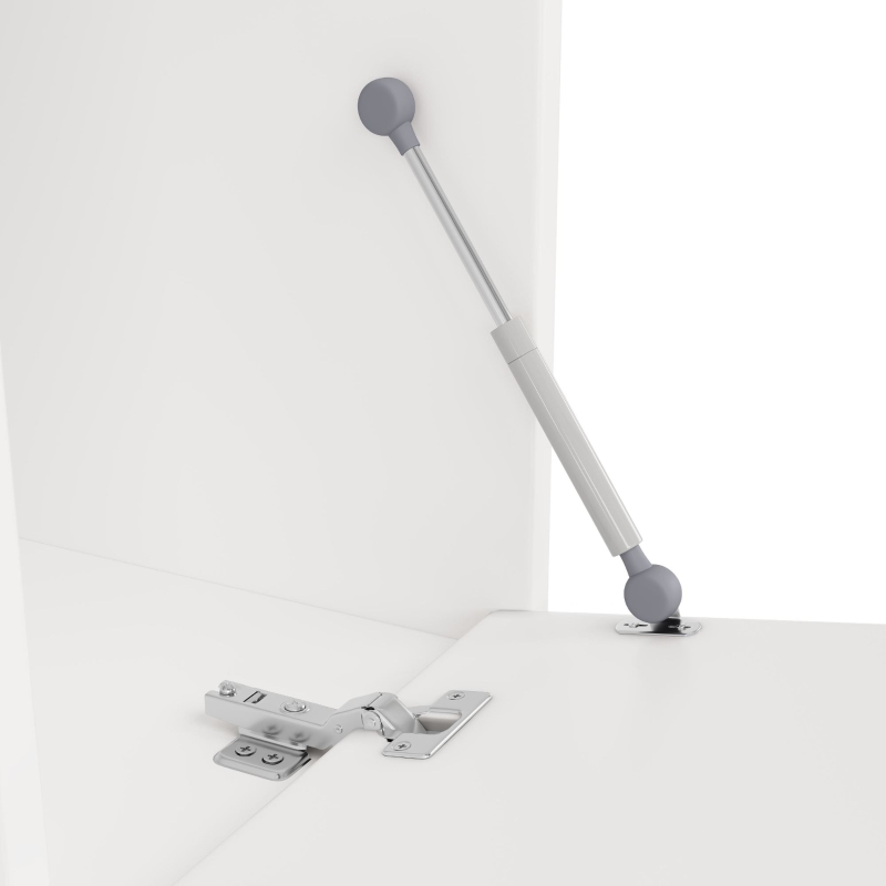 Buffet moderne à portes pliantes, rangement multifonctionnel, 100x50x140 cm, Blanc