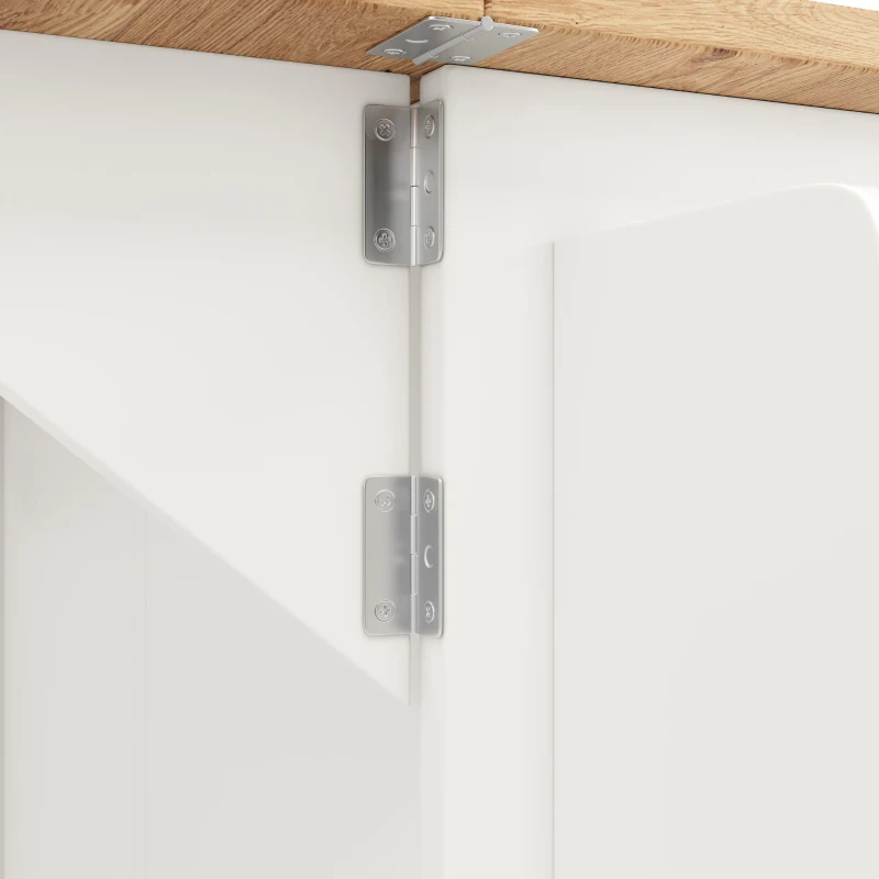 Isla de cocina moderna, con tablero ajustable y espacio de almacenamiento, 120x43,2/71,2x92 cm, Blanco