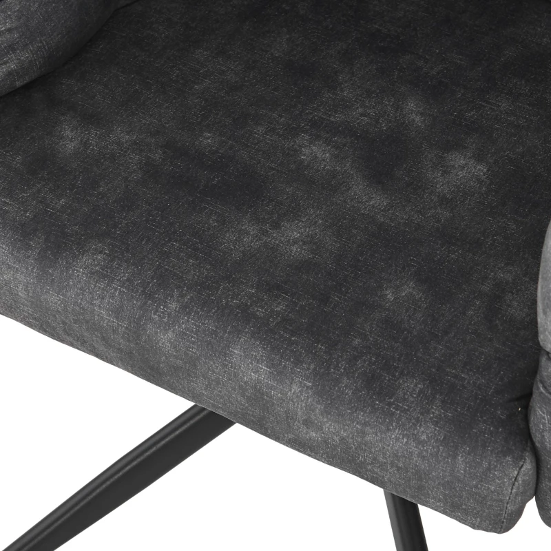 Set da 2 sedie in velluto, girevoli a 360°, sedie Bubble, 45x44x77,5 cm, Grigio