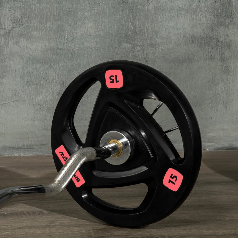 SPORTNOW Conjunto de 2 Discos de Pesos Olimpicos 15kg Ferro Fundido Placas de Peso com Orifício de 5 cm Ø40x5 cm Preto