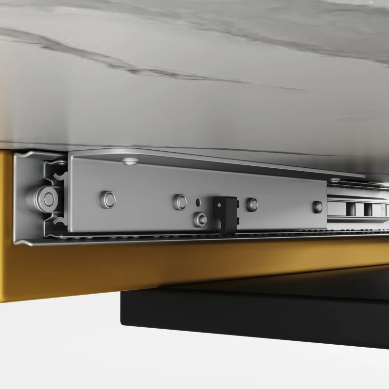 Table à manger extensible, table cuisine-séjour avec pieds croisés, 120-160x80x75,4 cm, Blanc+Noir