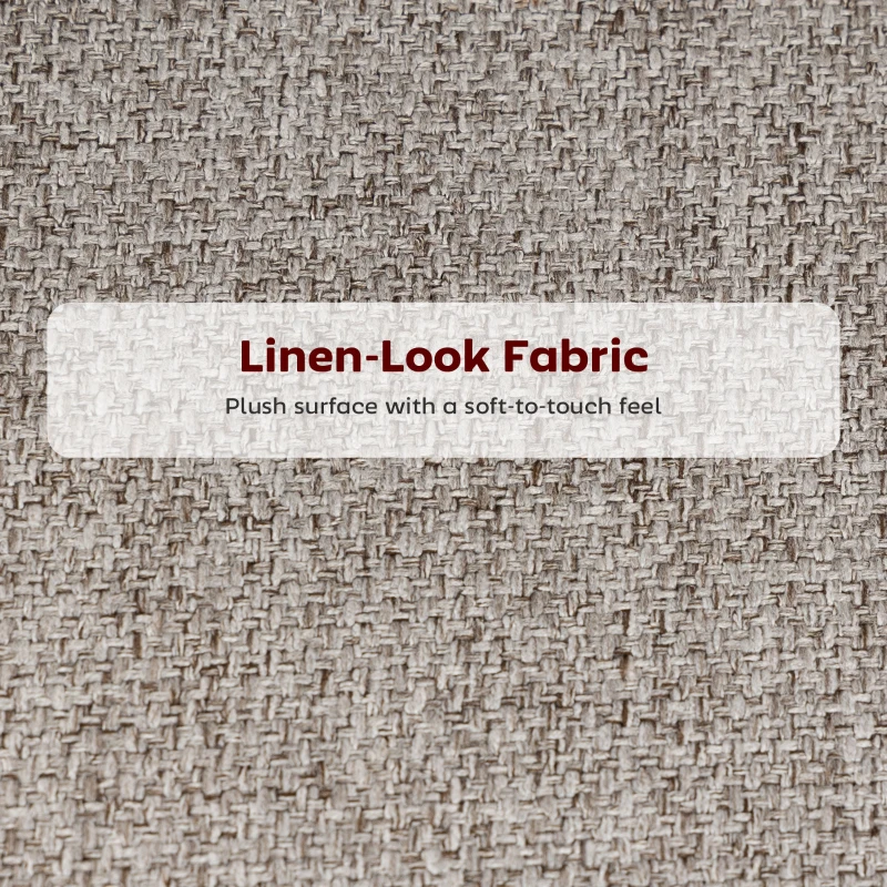 HOMCOM Set 2 Scaune de Bar cu Spătar și Suport pentru Picioare, Acoperire din Material Textil și Picioare din Oțel, Gri