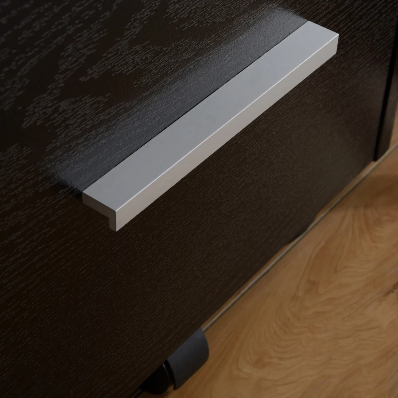 HOMCOM Dulap Portadocumente din Lemn cu 3 Sertare cu Chei de Securitate și 5 Roți, 39.2x40x65.4 cm, Negru