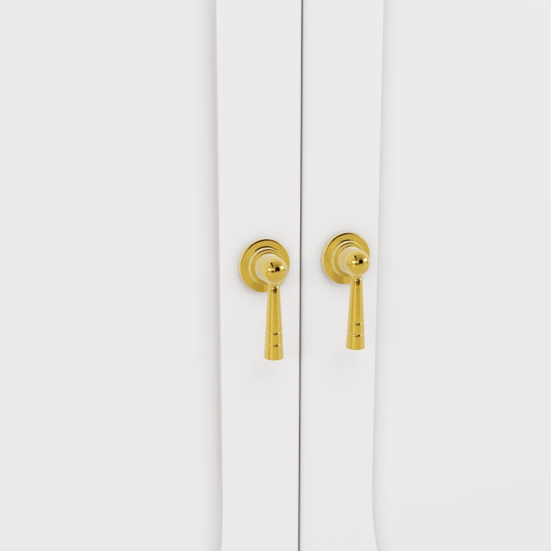 Buffet moderne à portes pliantes, rangement multifonctionnel, 100x50x140 cm, Blanc