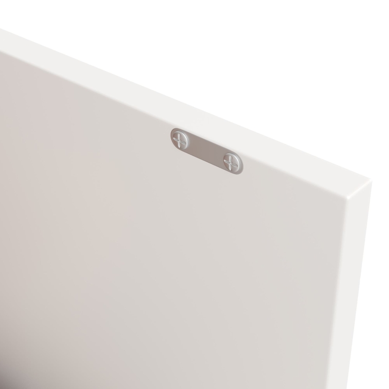 Bancone bar girevole a 360° con 2 cassetti e armadietto con anta scorrevole, 3 ripiani aperti, Bianco