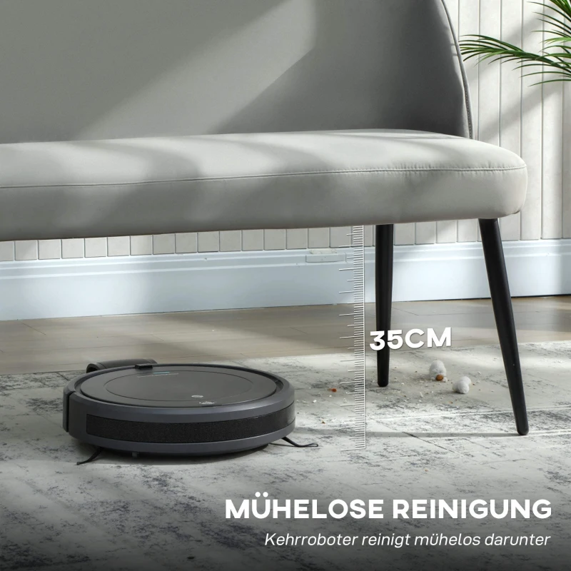 HOMCOM 2-osobowa sofa, nowoczesna tapicerowana kanapa z metalowo-drewnianą ramą, tapicerka o welurowym wyglądzie, Grau