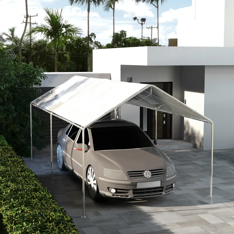 Outsunny Toile de remplacement pour carport 3 x 6 m avec 48 élastiques à boules (housse uniquement, cadre non inclus)