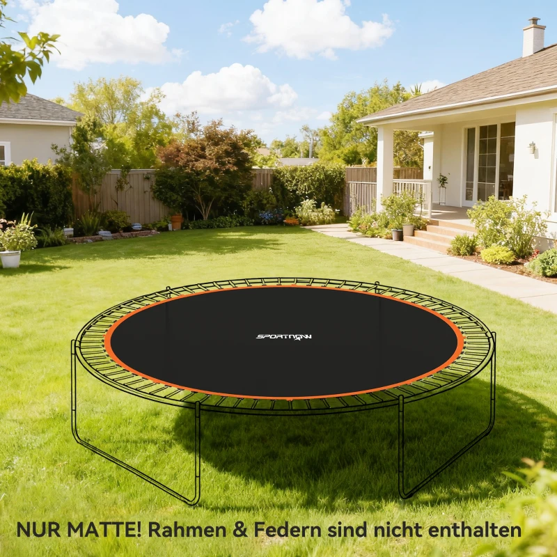 SPORTNOW Trampolinemat, Ronde Sprungdoek, Polypropyleen, Oranje