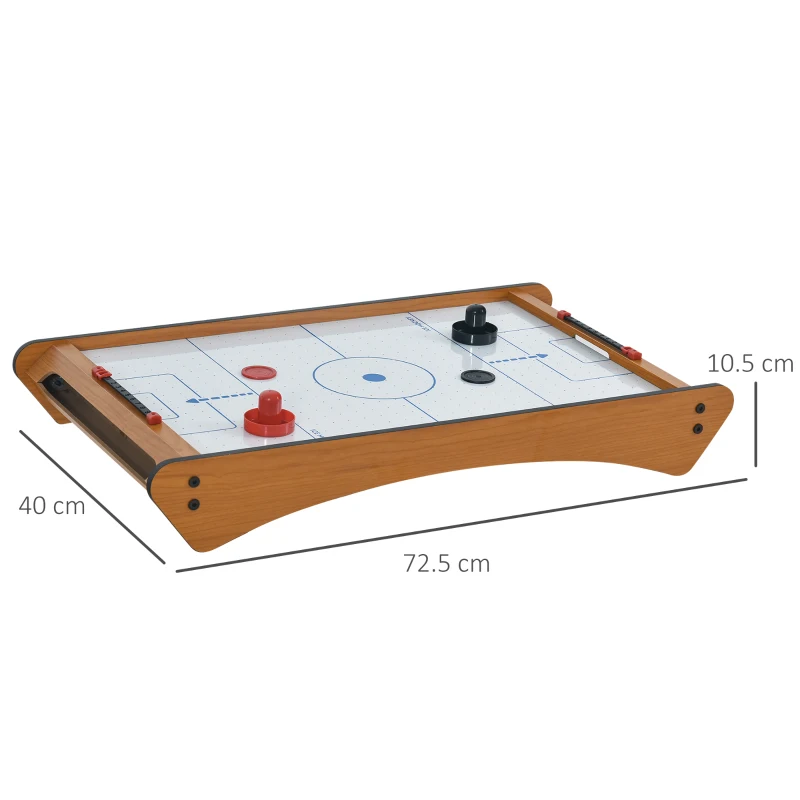 HOMCOM Tavolo Air Hockey Portatile con Ventilatore e Accessori Inclusi (Manopole, Dischetti, Segnapunti) 72.5x40x10.5cm