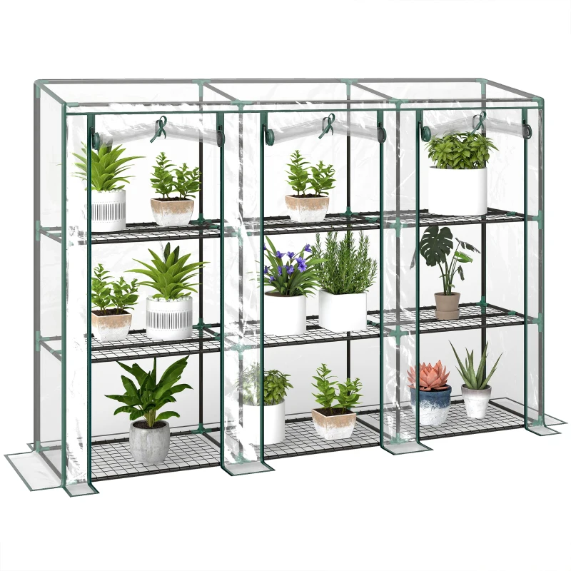 Outsunny 46 x 215cm Nine-Shelf Greenhouse