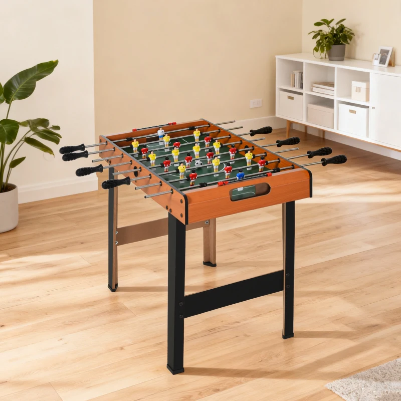 HOMCOM Futbolín para Niños de Madera Juego de Mesa de Fútbol con 22 Jugadores 2 Marcadores 22 Jugadores 84,5x40x61,2 cm Madera