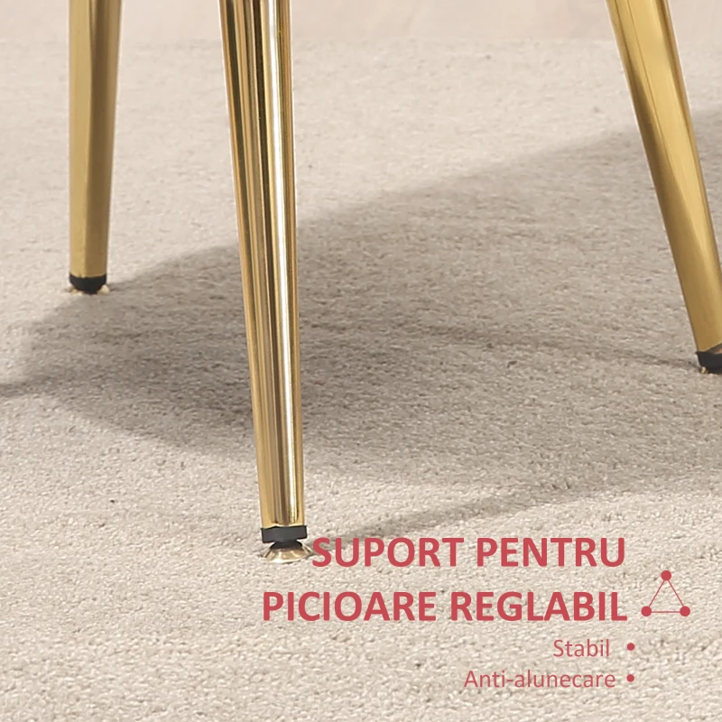 Homcom Fotoliu in stil vintage tapitat cu Catifea - Rosu Inchis