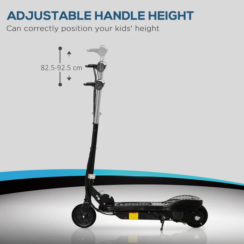 HOMCOM Foldable Electric Kids Scooter, Ride on, for Ages 7-14 Years, Black