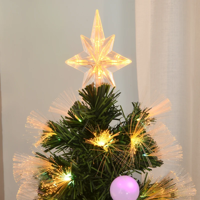 HOMCOM Weihnachtsbaum Tannenbaum mit LED-Leuchten 2 Lichtfarben 170 Spitzen Ø60 x 150H cm