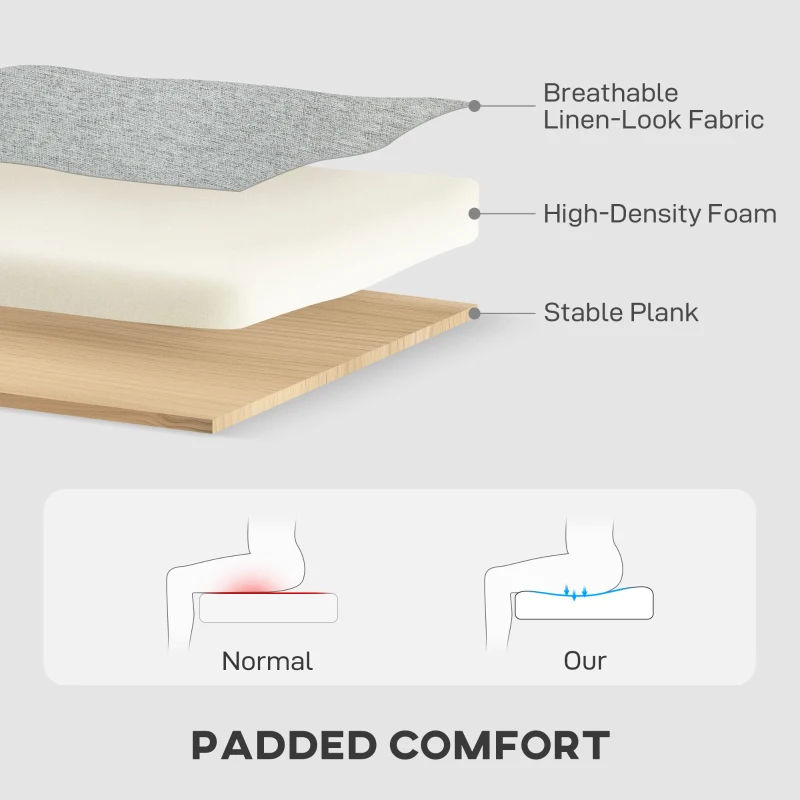 HOMCOM Canapea Extensibilă 3 Locuri cu Spațiu de Depozitare, 197x129x85 cm, Gri și Negru