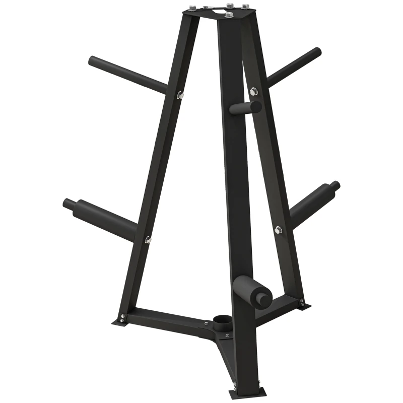 SPORTNOW Support de poids pour plaques, barres et haltères -  rack de rangement pour plaques de poids capacité max. 300 kg