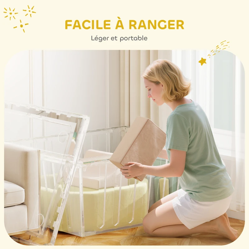 AIYAPLAY Parcours motricité bébé module motricité bébé avec piscine à balles housse lavable 160 x 137,5 x 30 cm multicolore