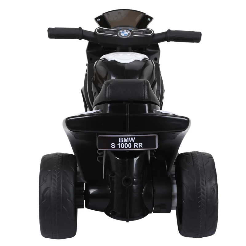HOMCOM Moto Eléctrica para Niños de 18-36 Meses con Licencia BMW S1000RR con Velocidad 2,5 km/h Carga 20 kg 66x37x44 cm Negro