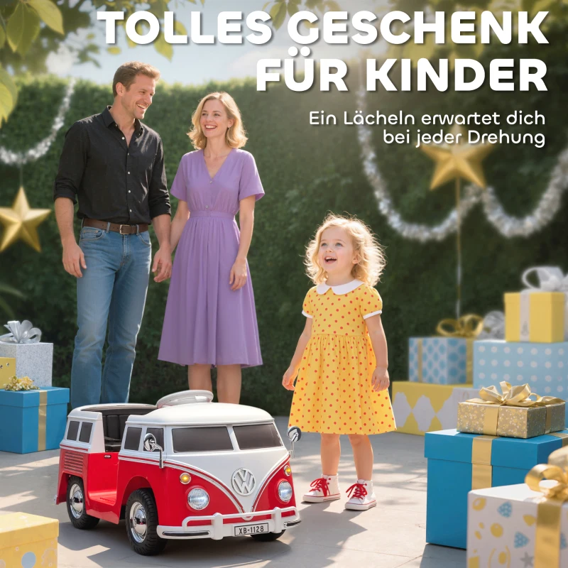 AIYAPLAY Kinder Elektroauto, 12V Kinderfahrzeug mit MP3, Doppelmotor, Elektrofahrzeug mit Hupe, Sanftanlauf, 89x49x41,5 cm, Rot