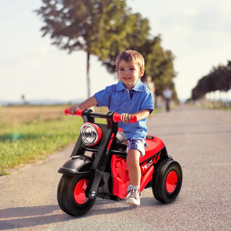 AIYAPLAY Moto porteur enfant moto draisiènne avec musique et bulles roues larges pour enfants de 2 à 5 ans 80 x 35,5 x 42 cm noir