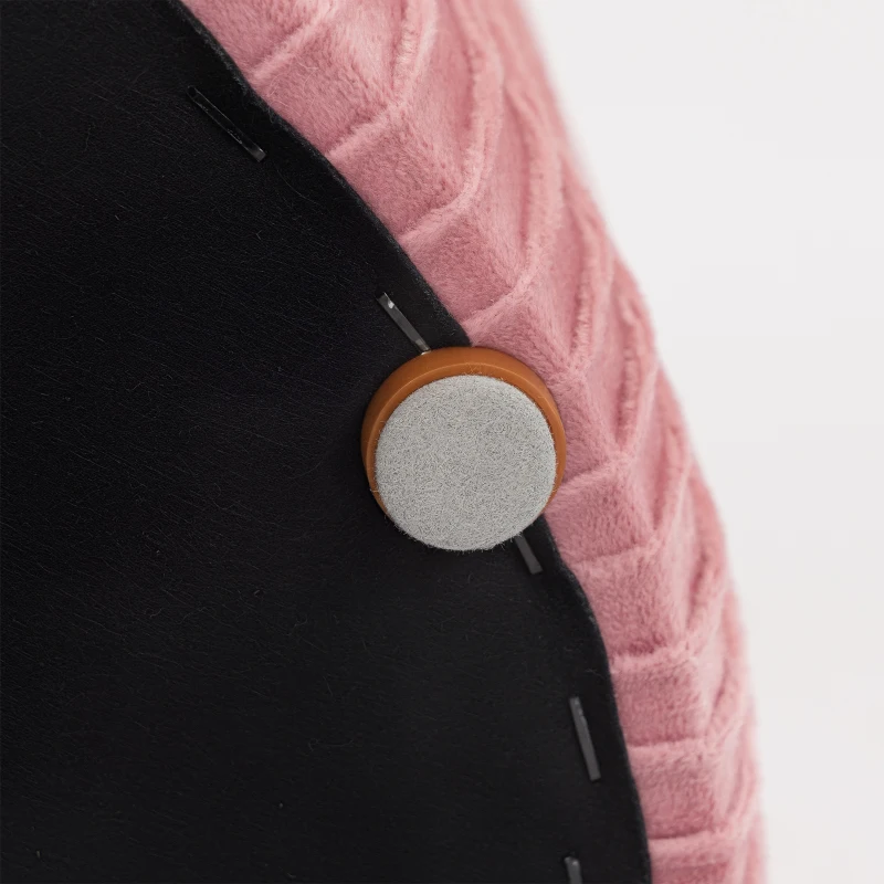 HOMCOM Set 2 Pouf Poggiapiedi Rotondi Impilabili e Imbottiti con Rivestimento in Velluto, Contenitore da 34.8L, Rosa