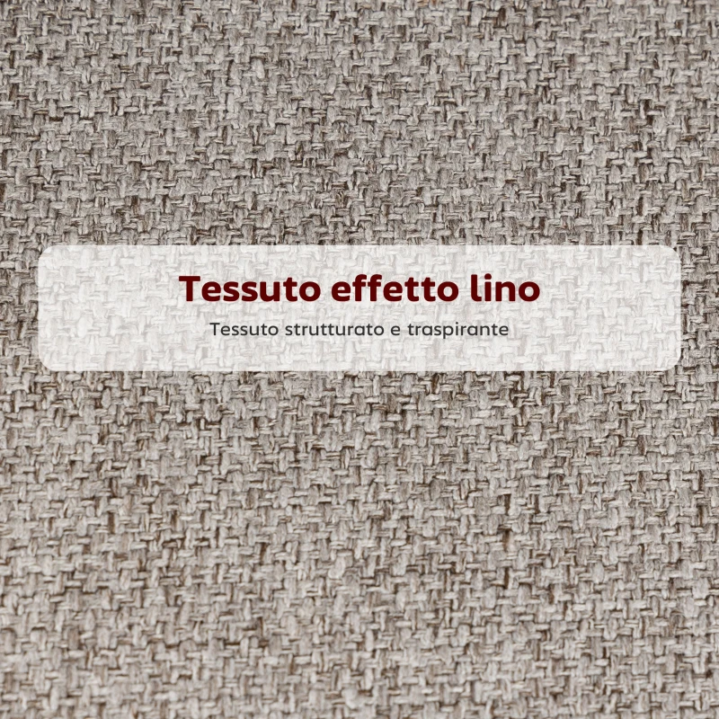 HOMCOM Set 2 Sgabelli da Bar con Schienale e Poggiapiedi, Rivestimento in Tessuto e Gambe in Acciaio, Grigio