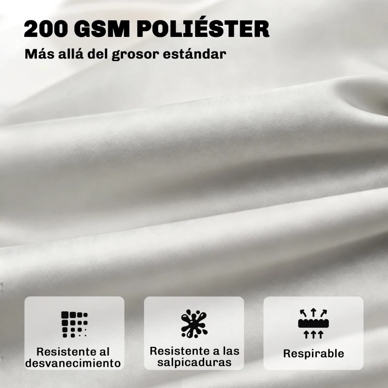 Outsunny Cojín para Banco de Jardín con Respaldo Relleno Grueso y Cintas de Sujeción para Interior y Exterior 150x98x8 cm Gris