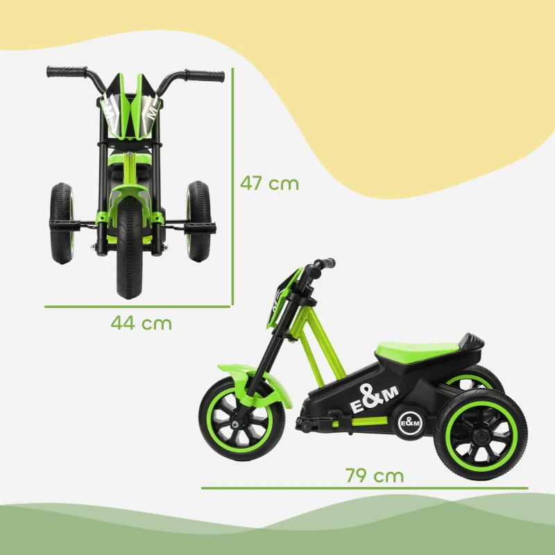AIYAPLAY Kids Tricycle Baby Trike, Kids Trike with Pedal, 3 Wheel Toddler Balance Bike for Indoor Outdoor Use, Green
