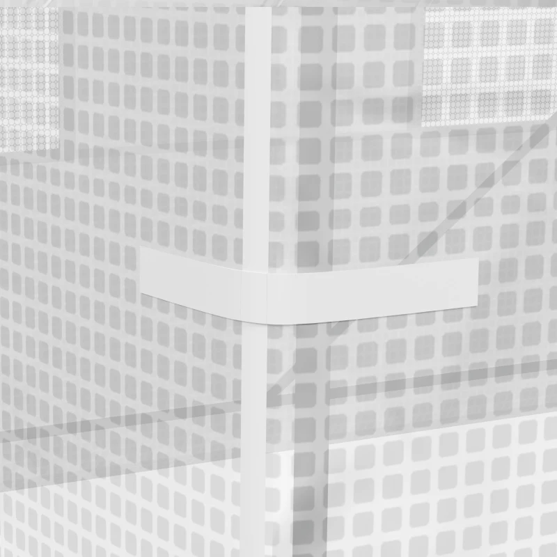 Outsunny Invernadero de Jardín tipo Túnel con Estructura de Acero y 4 Ventanas en PE 2.5x2x2m, Blanco
