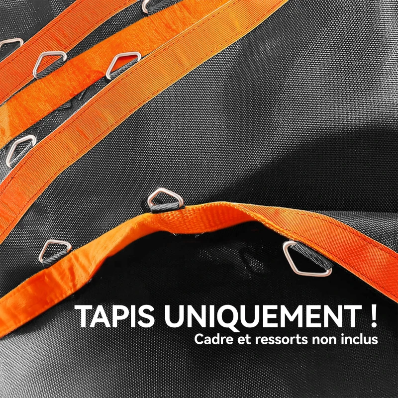 SPORTNOW Tapis de rechange pour trampoline tapis de saut de remplacement, compatible trampoline Ø 3,7 m et ressorts de 14 cm