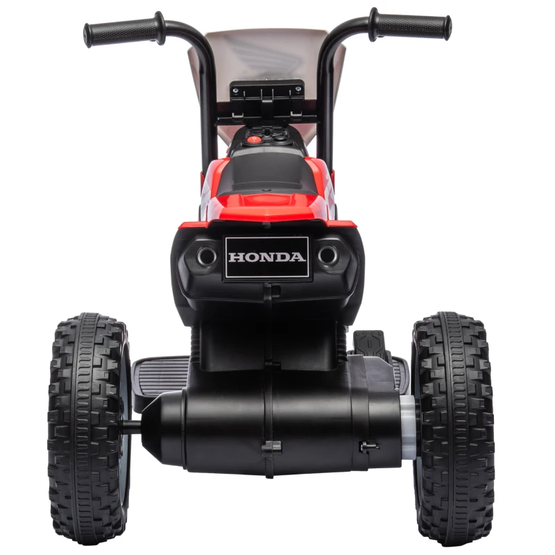 HOMCOM Elektro Kindermotorrad Honda, 3 km/h, Soundeffekte, für 18-36 Monate, Rot