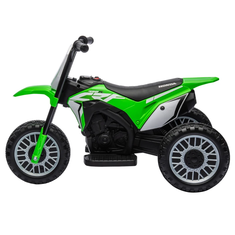 HOMCOM Elektro Kindermotorrad Honda, 3 km/h, Soundeffekte, für 18-36 Monate, Grün