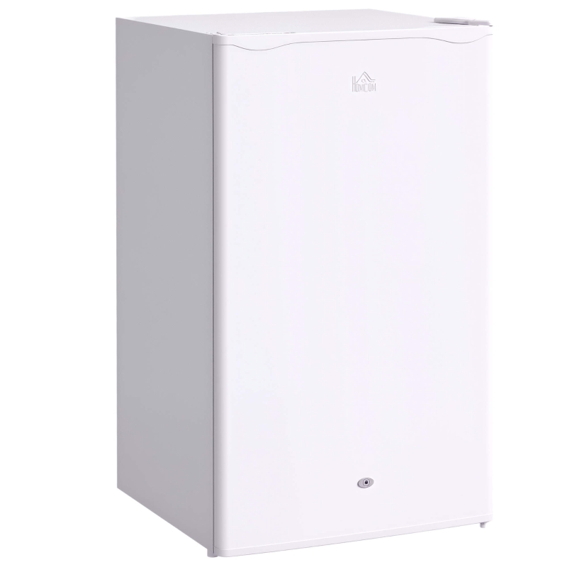 HOMCOM 91L Freestanding Under-Counter Fridge with Lock - White