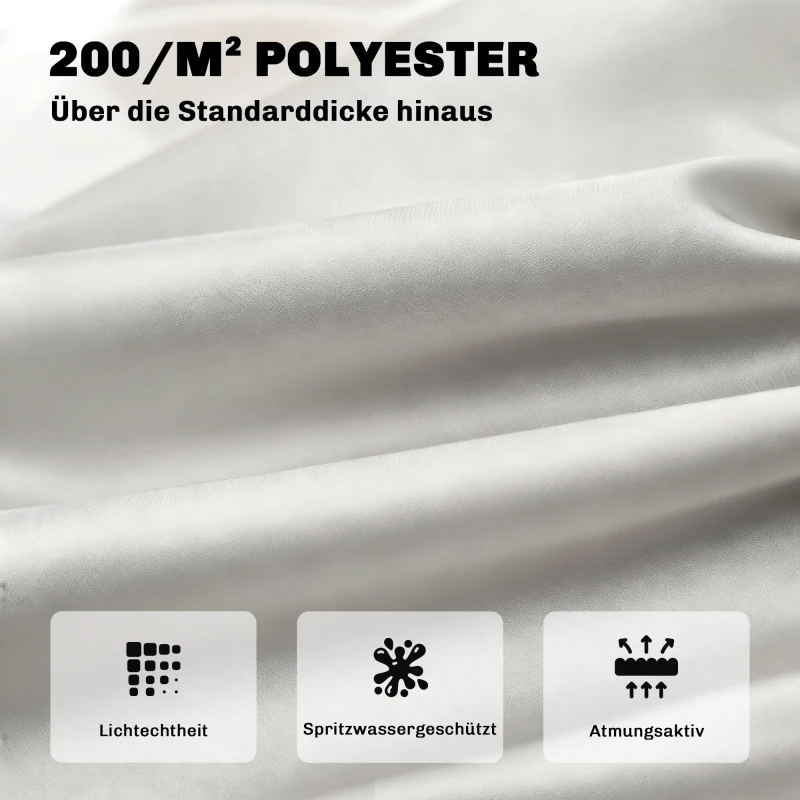 Outsunny 3-persoons bankkussen 150x98x8 cm met banden, tuinbankpolster voor schommelbank, Lichtgrijs