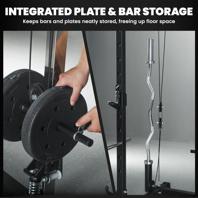 SPORTNOW Cable Crossover Machine, with Lat-Pull Down System