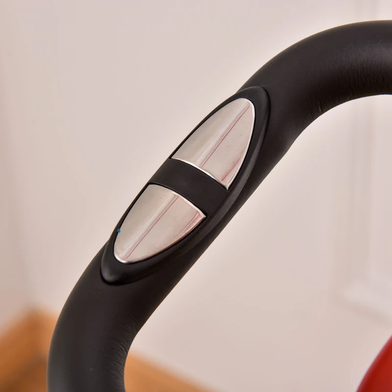 HOMCOM Heimtrainer mit Magnetwiderstand, 8-Stufen, höhenverstellbar, LCD-Display, Rot + Weiß