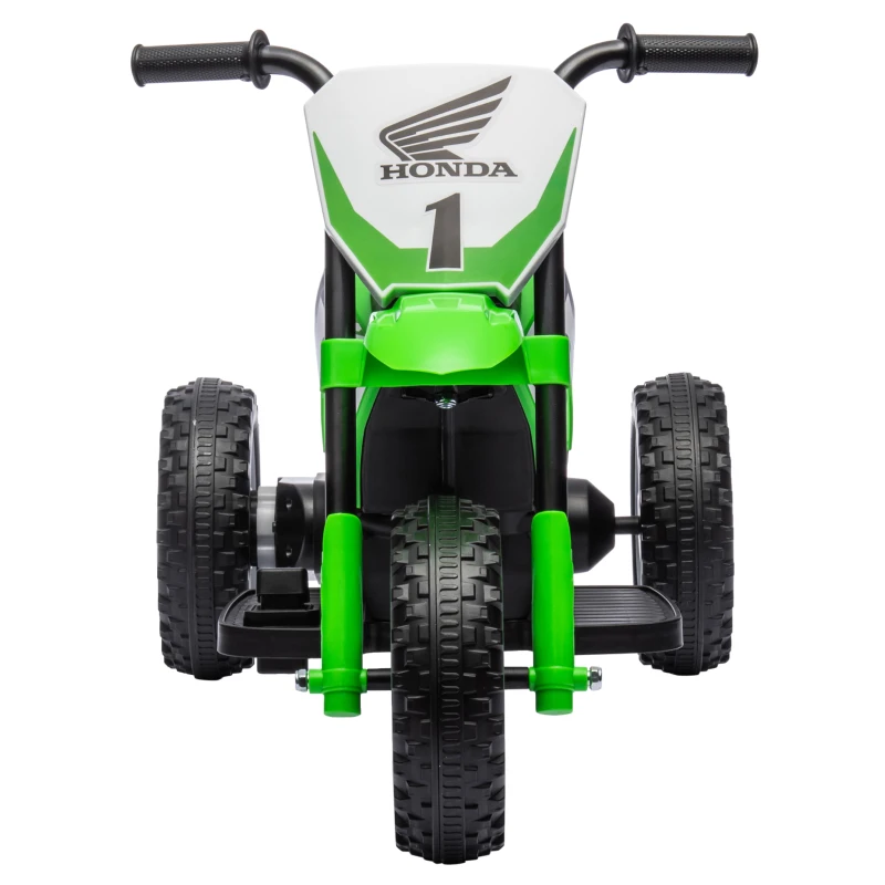 HOMCOM Elektro Kindermotorrad Honda, 3 km/h, Soundeffekte, für 18-36 Monate, Grün
