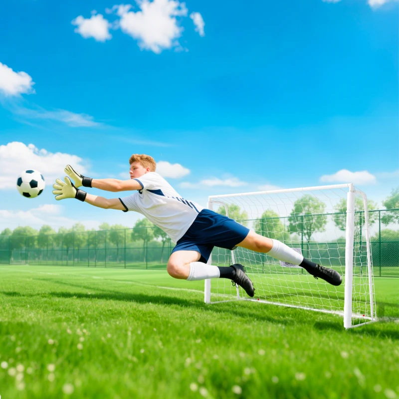 HOMCOM But de football - cage de foot - but d'entrainement dim. 186L x 62l x 123H cm - châssis métal filet PE - piquets & outil inclus - blanc