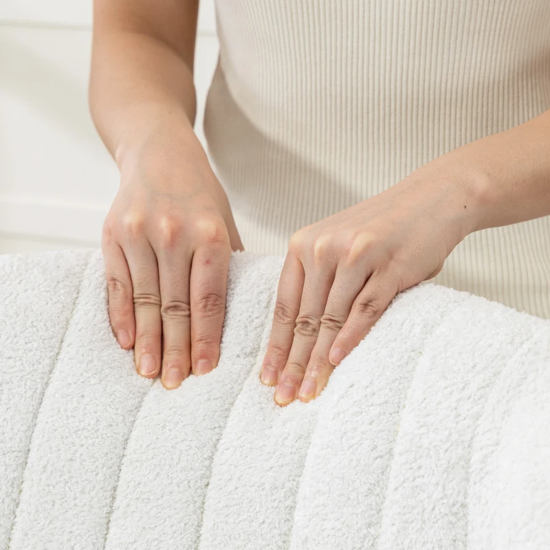 HOMCOM Rocking Chair, rocking chair with cushion, padded seat, high back, 67 x 88 x 104 cm, white