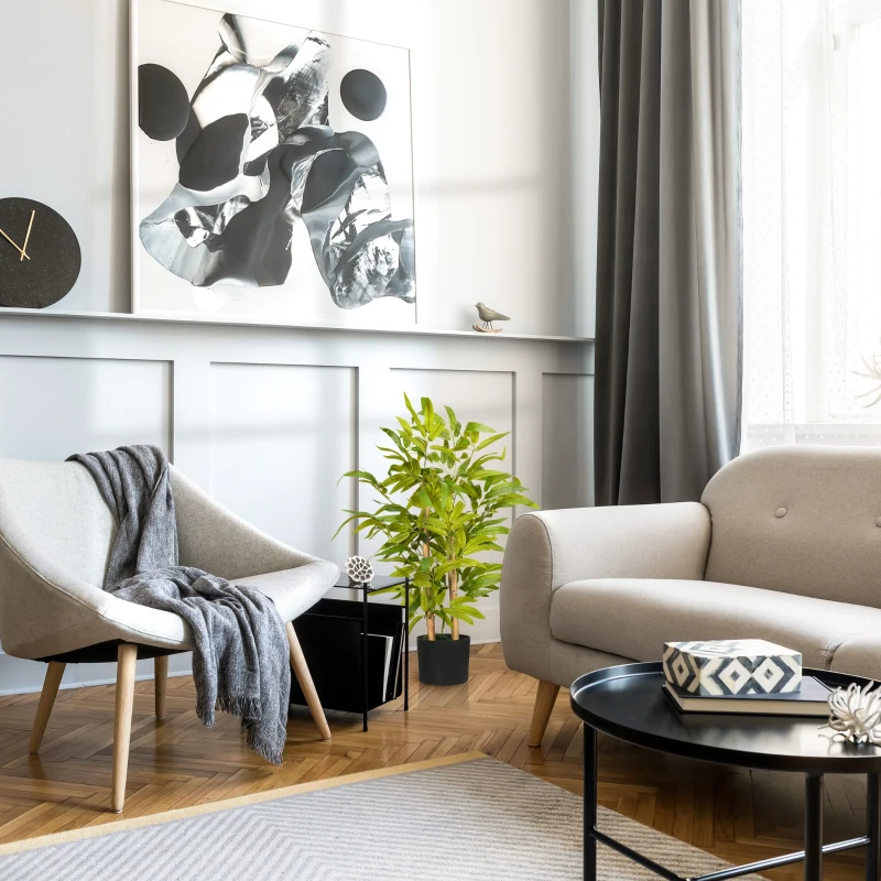 HOMCOM Artificial Plants Bamboo Tree in Pot Desk Fake Plants for Home Indoor Outdoor Decor, 15x15x60cm, Green