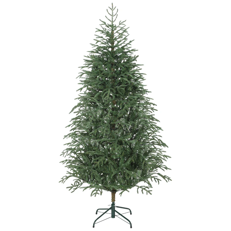 HOMCOM 6 ft Full Spruce Christmas Tree with Realistic Dense Tips, Easy Assembly - Green