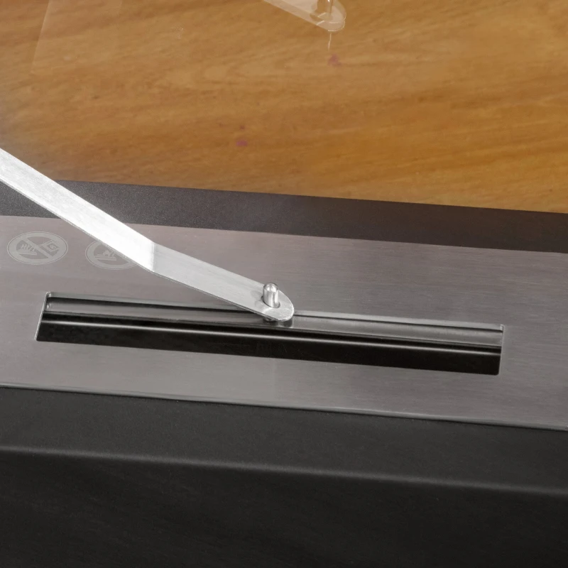 HOMCOM Cheminée éthanol à Poser en métal et Verre trempé avec réservoir 1,5 L, environ 3 h de durée de combustion Couverture 25 m² - dim. 60L x 26l x 50H cm