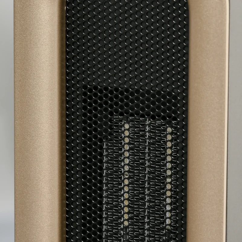 HOMCOM Chauffage soufflant oscillant 1100/2200 W - mini radiateur céramique PTC - télécommande incluse - chauffage d'appoint noir