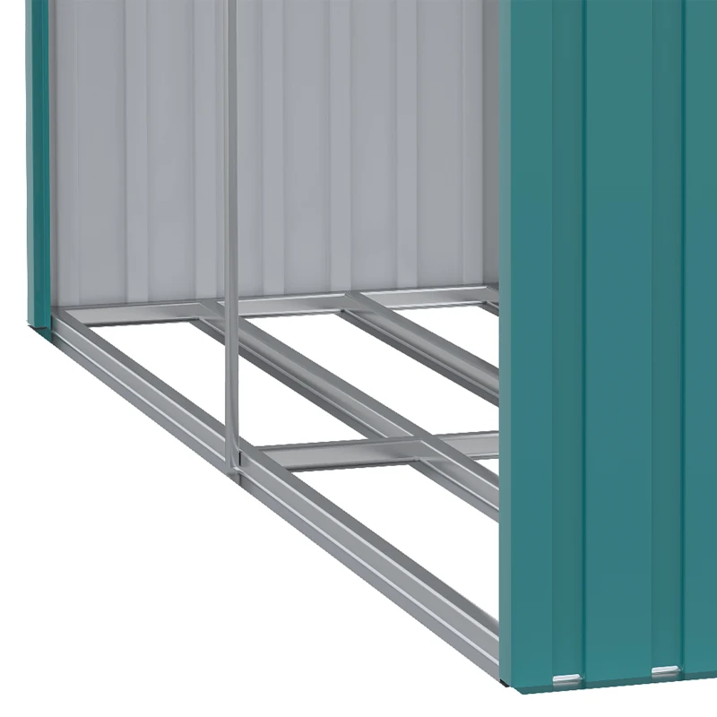 Outsunny Firewood Storage Shelter Galvanized Steel 240 x 86 x 160 cm Green