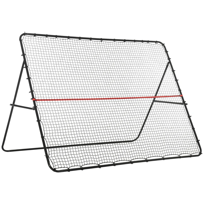 SPORTNOW Foldable football rebound net rebounder for football training multi-sport adjustable-angle, black