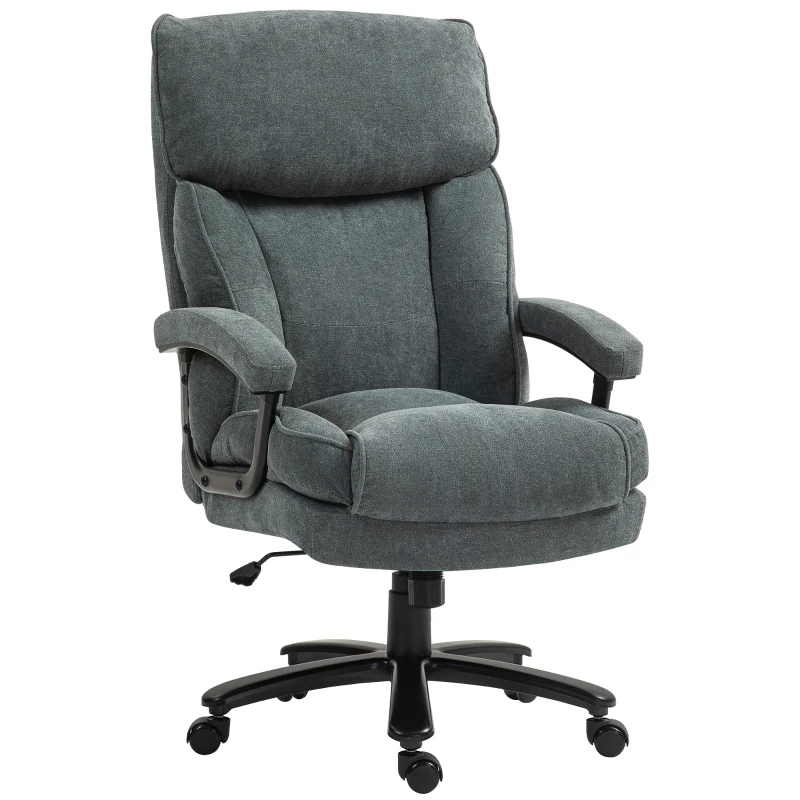 HOMCOM Large high office chair, 200 kg load capacity, robust construction, soft upholstery, Gray