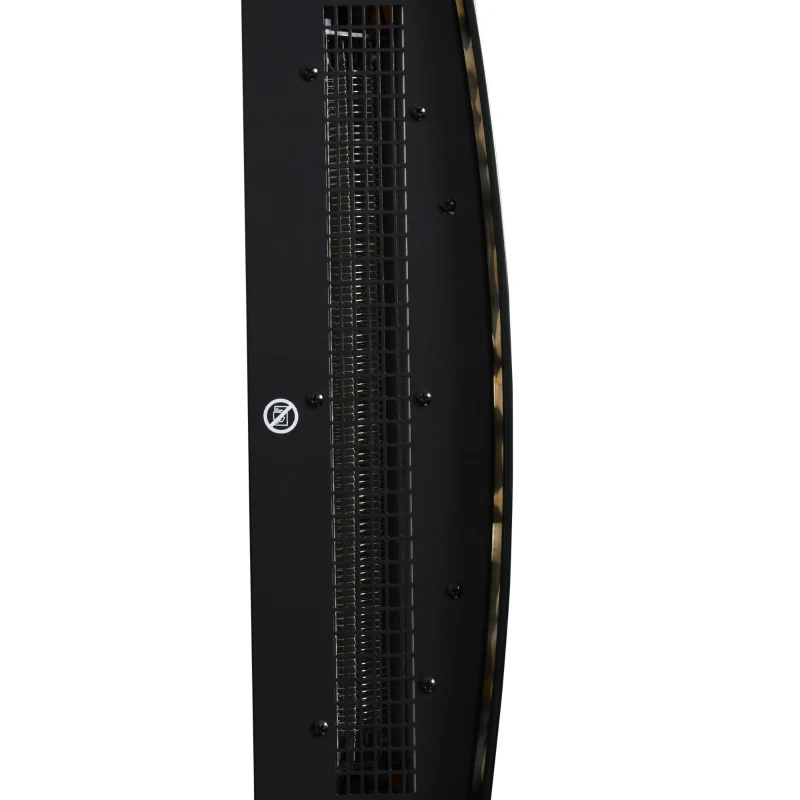 HOMCOM Cheminée électrique Murale éclairages latéraux LED Design Avant-gardiste Affichage LED avec télécommande et minuterie 1000/2000 W luminosité réglable Noir