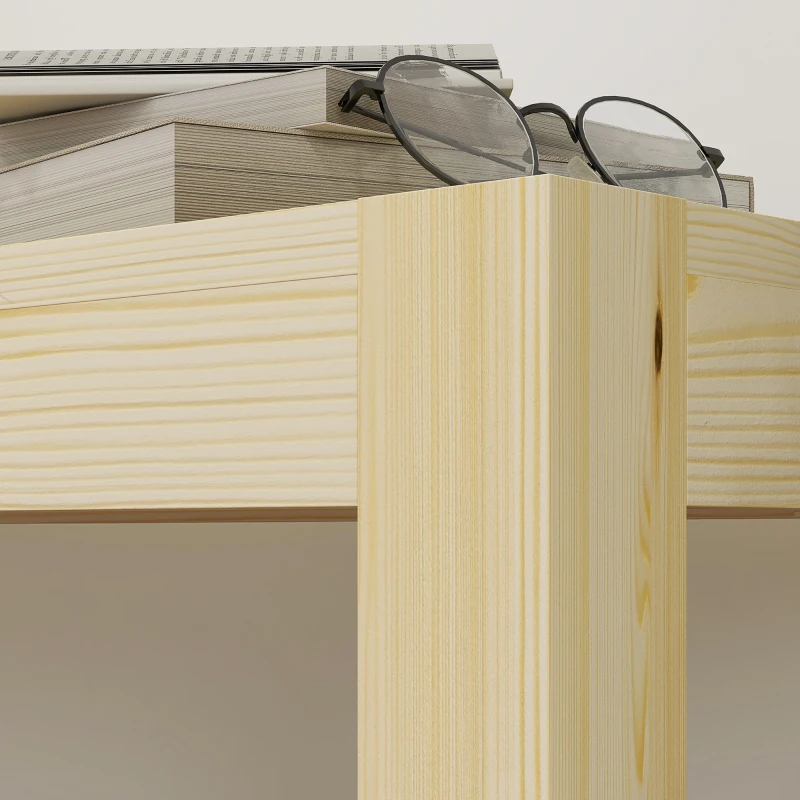 HOMCOM Solid pine kitchen bench for 2, dining bench, 240 kg capacity, 120 x 33 x 45 cm, natural wood